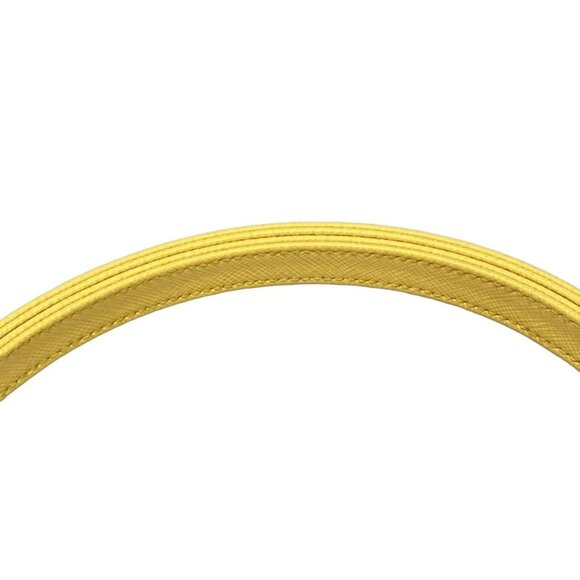 Auth PRADA - 1BC204 Yellow Nylon Leather Shoulder Bag - Picture 9 of 16